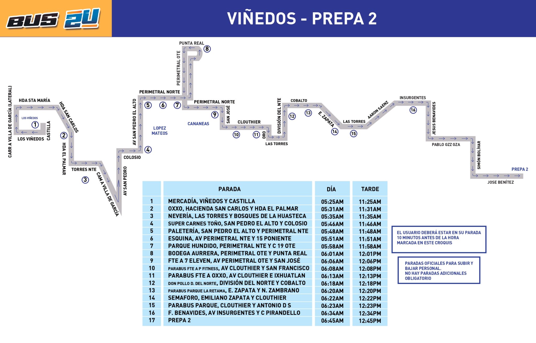 Rutas – Bus2u